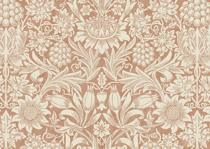 William Morris Sunflower, Madder - Roman Blind - Image 7